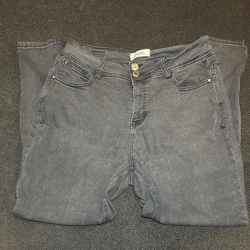 Women's Faded Black Jeans